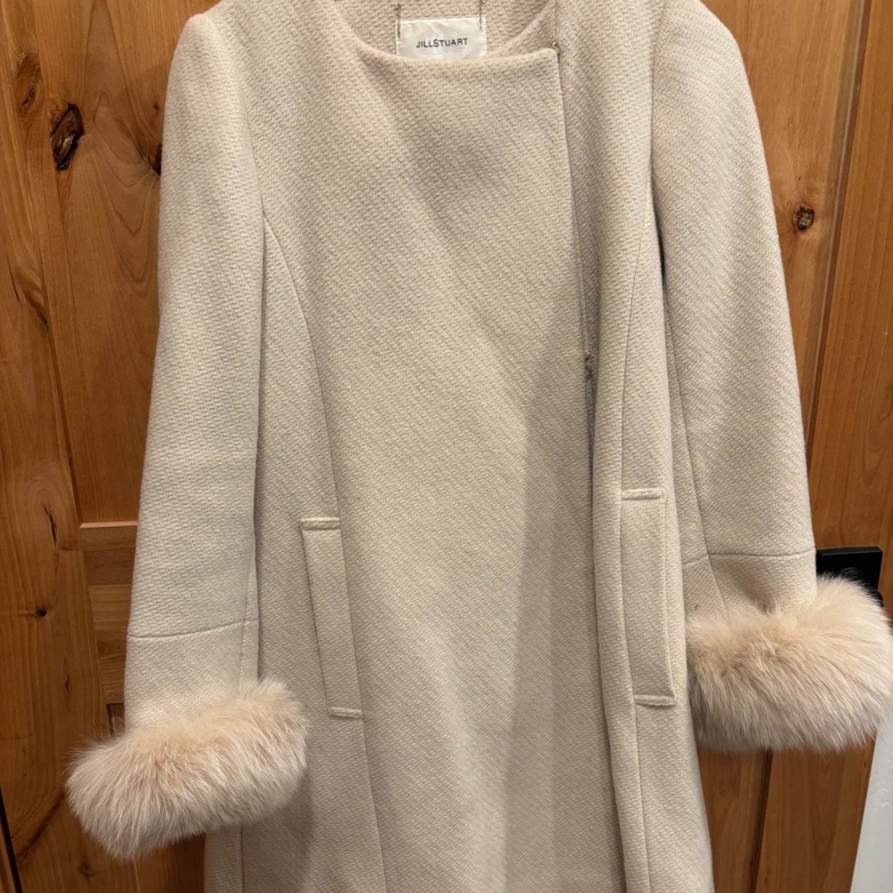 Jill Stuart Cream Textured Jacket